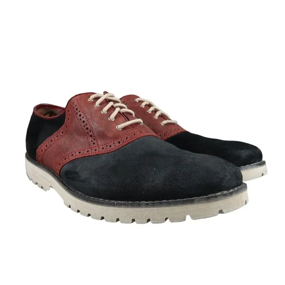 Hush Puppies Shoes Mens 12 Oxfords Saddle Leather Classic Authentic Lug Black EW
